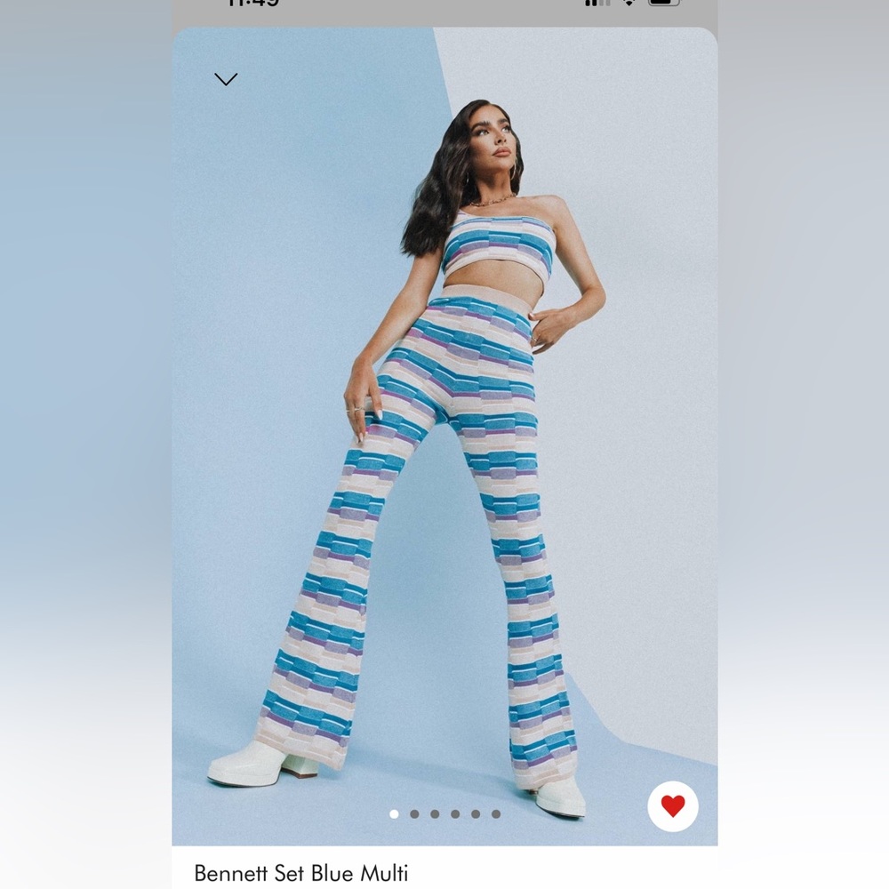 Princess Polly colorful knit set size S/M worn once